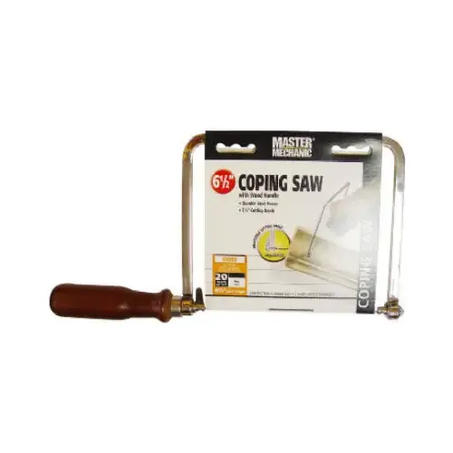 Wood-Handled 20-TPI Coping Saw, 6-1/2-In. Wood-Handled 20-TPI Coping Saw, 6-1/2-In.