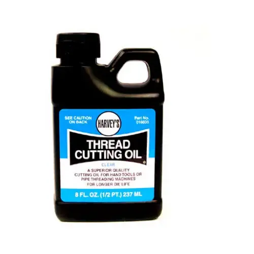 Thread Cutting Oil, 1/2 pt Bottle, Clear Thread Cutting Oil, 1/2 pt Bottle, Clear