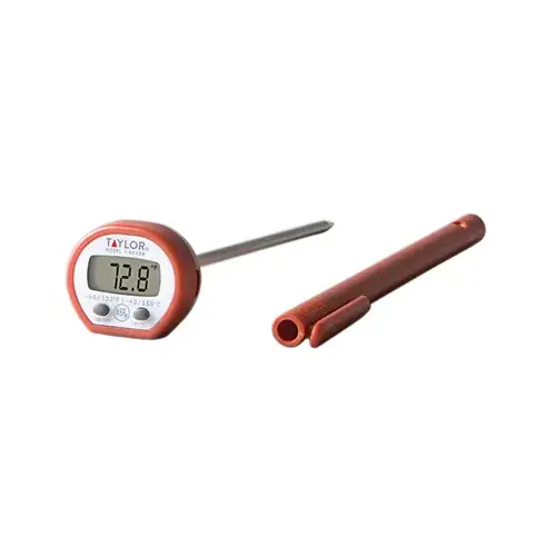 Thermometer,-58 to 302 deg F, LCD Display, Red Thermometer,-58 to 302 deg F, LCD Display, Red