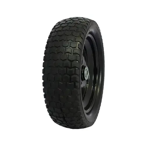 Garden Cart Tire + Wheel Assembly, Flat Free, 13x5.00-6