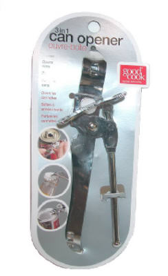 BRADSHAW INTERNATIONAL 11800 3-Way Can Opener, Triple Chrome Plated Red