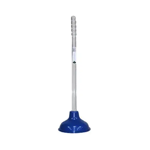 Toilet Plunger, Blue With Clear Handle