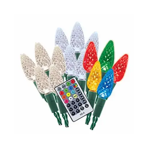 Color-Changing 100-Light Set, RGB LED C-6-Style Mini Bulbs Color-Changing 100-Light Set, RGB LED C-6-Style Mini Bulbs