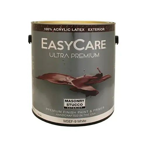 Masonry & Stucco Paint, Flat White, 1-Gallon Masonry & Stucco Paint, Flat White, 1-Gallon