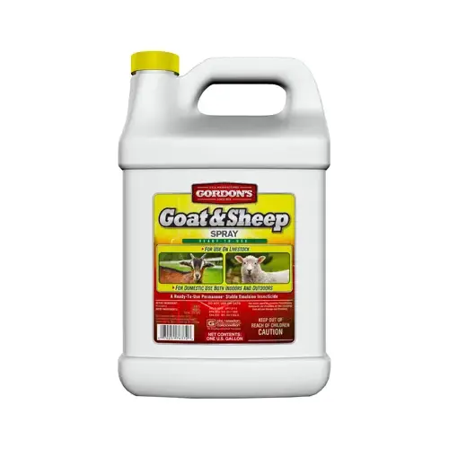 Goat and Sheep Spray, Liquid, Yellow, Solvent, 1 gal