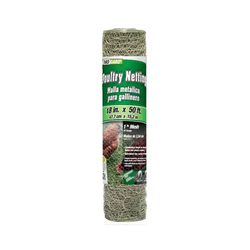 Galvanized Poultry Netting, 1-In. Mesh, 18-In. x 50-Ft. Galvanized Poultry Netting, 1-In. Mesh, 18-In. x 50-Ft.
