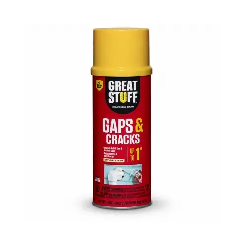 Gaps & Cracks Foam Sealant, Minimal Expanding, 12-oz. Cream Gaps & Cracks Foam Sealant, Minimal Expanding, 12-oz. Cream