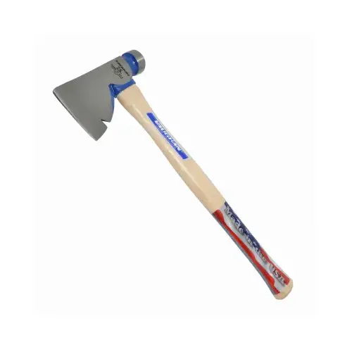 Rig Builder Hatchet, 3-1/2 in Cutting Edge, 28 oz Head, Steel Head, Wood Handle, 17 in OAL