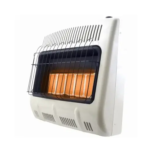 Vent-Free Radiant Gas Heater, 11-1/4 in W, 27 in H, 30,000 Btu Heating, Natural Gas Vent-Free Radiant Gas Heater, 11-1/4 in W, 27 in H, 30,000 Btu Heating, Natural Gas