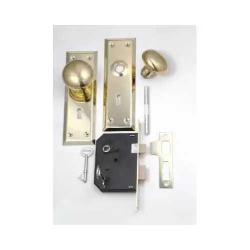 Brass Cabinet Knob/ Mortise Lock
