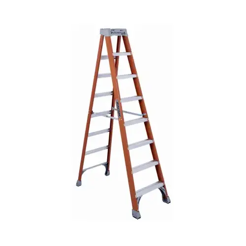 Step Ladder, 147 in Max Reach H, 7-Step, 300 lb, Type IA Duty Rating, 3 in D Step, Fiberglass Red Step Ladder, 147 in Max Reach H, 7-Step, 300 lb, Type IA Duty Rating, 3 in D Step, Fiberglass Red