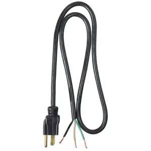 Master Electrician 09703ME Power Supply Replacement Cord, 16/3 SJTW, Black, 3-Ft.