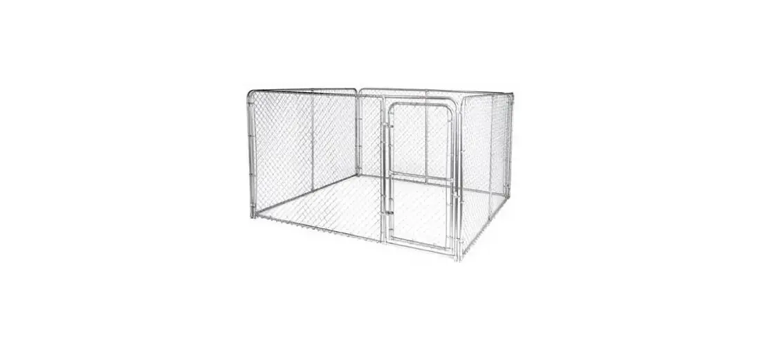 STEPHENS PIPE & STEEL LLC DKS11010 Silver Dog Kennel, 10 ft OAL
