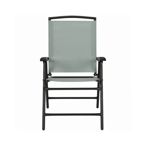 Sunny Isles Steel Folding Chair, Sling Fabric, Seafoam Green