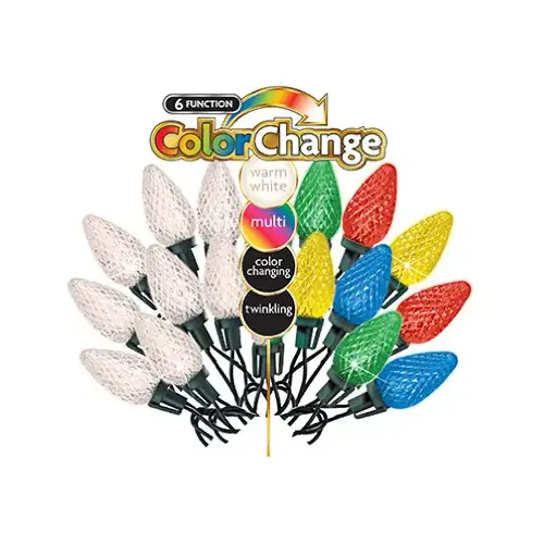 Staylit LED C9 Light Set, 25 Color-Changing Lights, 6 Function