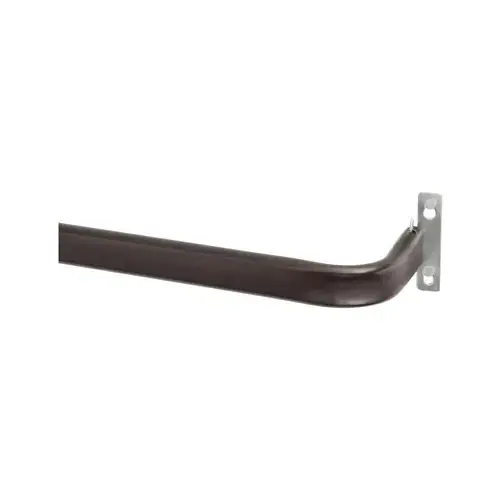 28 In. To 48 In. 1 In. Single Curtain Rod, Espresso