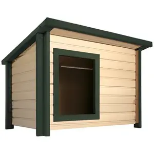 NEW AGE PET-IMPORT ECOH203XL-GN-16 Rustic Lodge Dog House, made with ECOFLEX