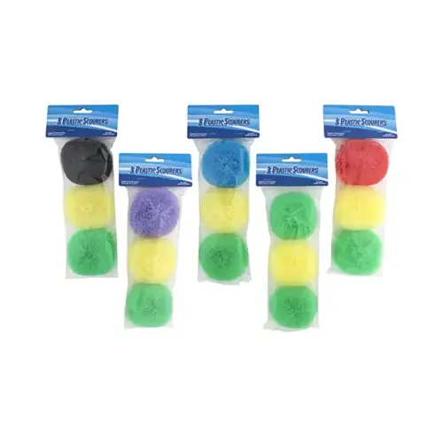Scouring Pads, Plastic - pack of 3 Scouring Pads, Plastic - pack of 3