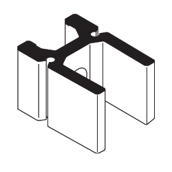 CRL-U.S. Aluminum CB252 Door Corner Block White Kynar