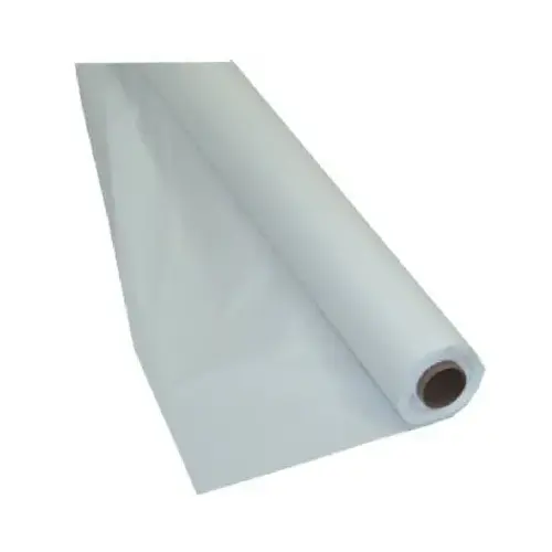 Plastic Table Cover Roll, White, 40 In. x 100 Ft. Plastic Table Cover Roll, White, 40 In. x 100 Ft.