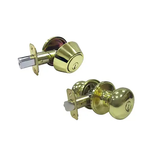 Mushroom Combo Lock Pack, Polished Brass Mushroom Combo Lock Pack, Polished Brass