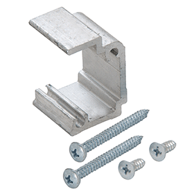 CRL-U.S. Aluminum 1P456 Tubular Intermediate Horizontal Mullion Shear Block with Screws Mill - pack of 20