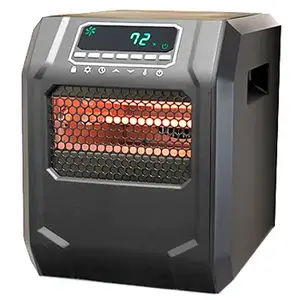 SUPPLY CHAIN SOURCES HT1188 Contemporary Infrared Heater + Remote, LED Display, Black