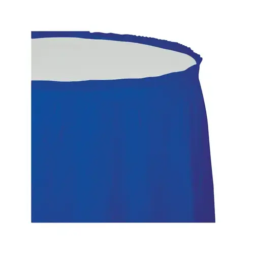 Plastic Table Skirt, Cobalt Blue, 29 In. x 14 Ft. Plastic Table Skirt, Cobalt Blue, 29 In. x 14 Ft.