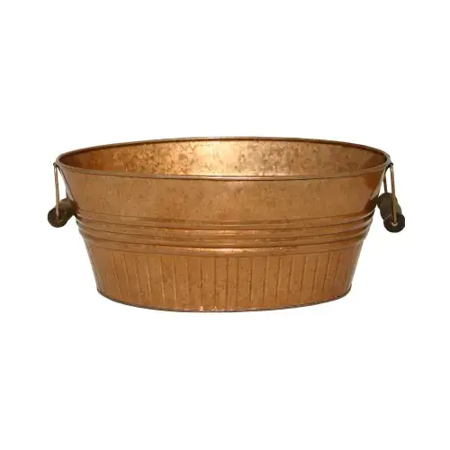 Basin Planter, Copper Metal, 14-In. Basin Planter, Copper Metal, 14-In.