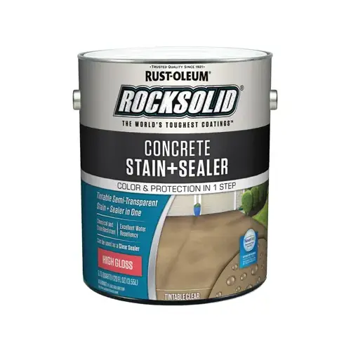 RockSolid Concrete Stain & Sealer, Semi-Transparent, High-Gloss Tint Base, Gallon RockSolid Concrete Stain & Sealer, Semi-Transparent, High-Gloss Tint Base, Gallon