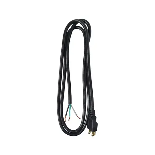 Power Supply Cord, 16/3 SJTW, Black, 6-Ft.