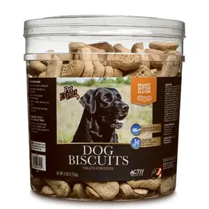 Sunshine Mills 07490 Dog Treats, Peanut Butter Biscuits, 6-Lb. Barrel