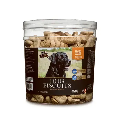 Dog Treats, Peanut Butter Biscuits, 6-Lb. Barrel