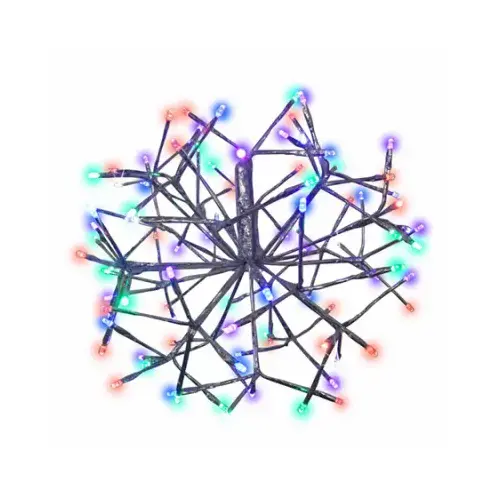 LED Shimmering Sphere, Wire Branches, Silver & Multi, 12-In. LED Shimmering Sphere, Wire Branches, Silver & Multi, 12-In.