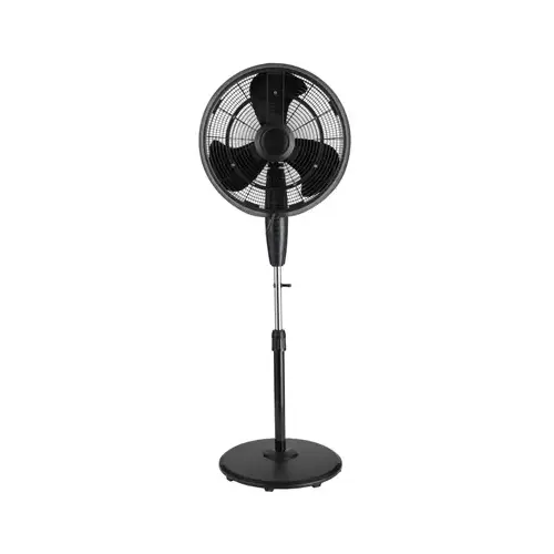 Oscillating Misting Fan, 3-Speed, Black Matte, 18-In. Oscillating Misting Fan, 3-Speed, Black Matte, 18-In.