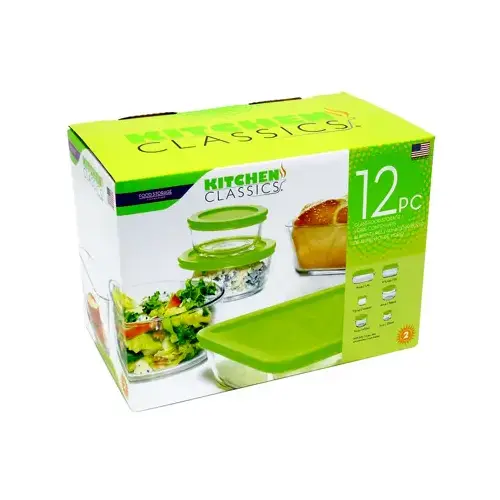 Food Storage Set, Tempered Glass, 12-Pc. Food Storage Set, Tempered Glass, 12-Pc.