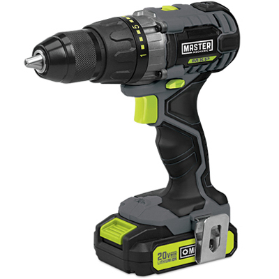 Master Mechanic 211896 20-Volt Compact Cordless Drill Kit, 1/2-In., 2 Lithium-Ion Batteries