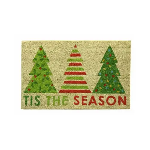 Koko Printed Door Mat, Christmas Trees, 18 x 24-In.