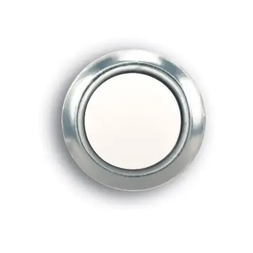 Wired Doorbell Push Button, LED Light, Round, Silver Rim, Pearl Center Wired Doorbell Push Button, LED Light, Round, Silver Rim, Pearl Center