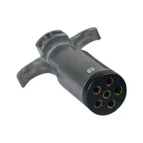 Round Pin Trailer End Connector, 6-Way