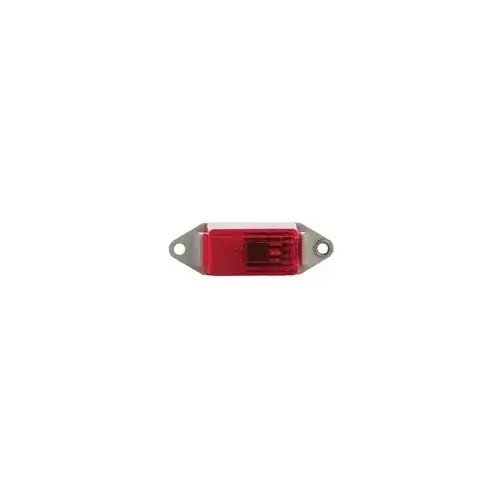 Trailer Marking Light, Red With White Base, 3.25 x 1-In.