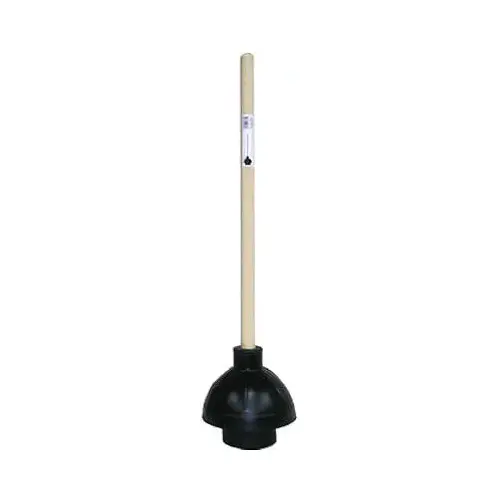 Force Cup Toilet Plunger, Junior, Wood Handle