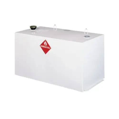 Liquid Transfer Truck Tank, White Steel, 100 Gallons