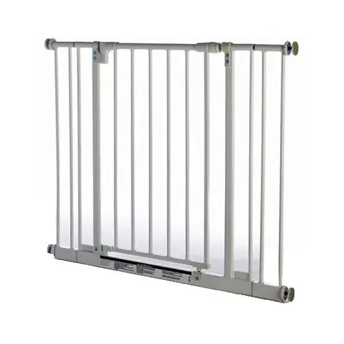 Pet Gate, White Metal, 28 to 38.5 x 29-In. Pet Gate, White Metal, 28 to 38.5 x 29-In.