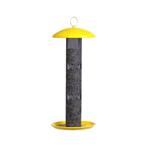 NO/NO YSSF00346 Wild Bird Feeder, 18-13/16 in H, 1.5 lb, Metal, Yellow, Powder-Coated, Hanging Mounting NO/NO YSSF00346 Wild Bird Feeder, 18-13/16 in H, 1.5 lb, Metal, Yellow, Powder-Coated, Hanging Mounting