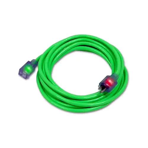 Extension Cord, Green, 14/3, 25-Ft.