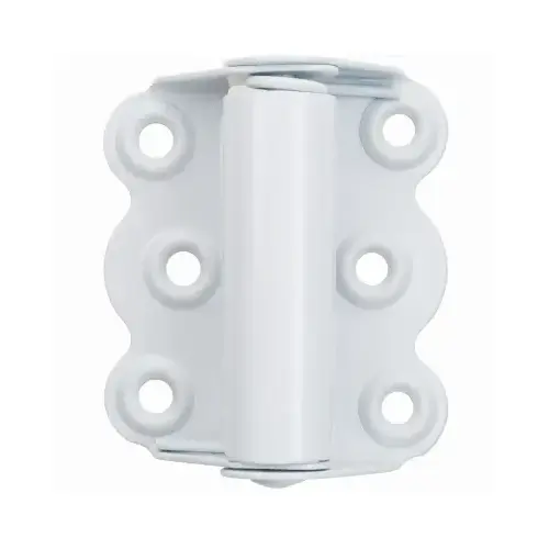 Self-Closing, Adjustable Screen Door Hinge, 2-3/4 In., White Pair