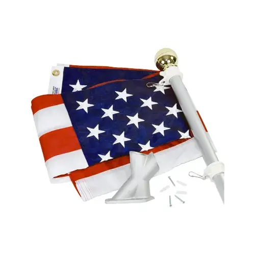 U.S. Flag Set With 3 x 5-Ft. Flag, 6-Ft. Pole