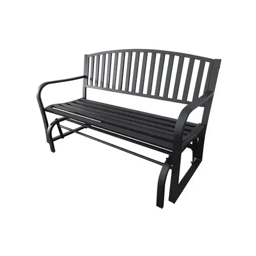 Bench Glider, Black Steel Frame