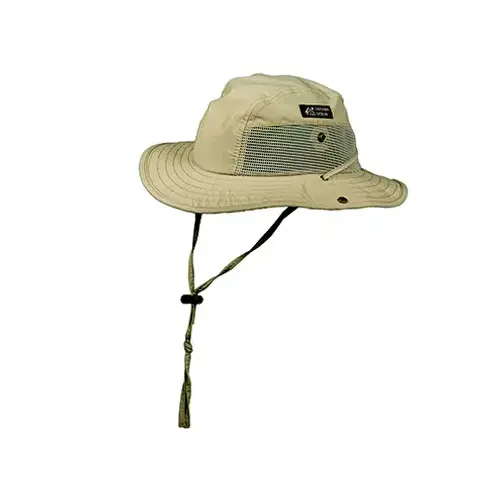 Camp Hat, Supplex Nylon Khaki, 3-In. Brim Camp Hat, Supplex Nylon Khaki, 3-In. Brim